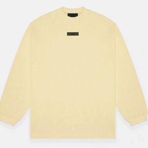 AUTHENTIC FEAR OF GOD ESSENTIALS HEAVY Yellow Long Sleeve Medium NEW WITH TAGS